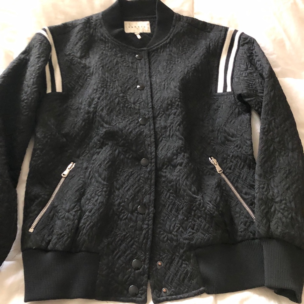 Sandro Jacquard Varsity jacket sz 36